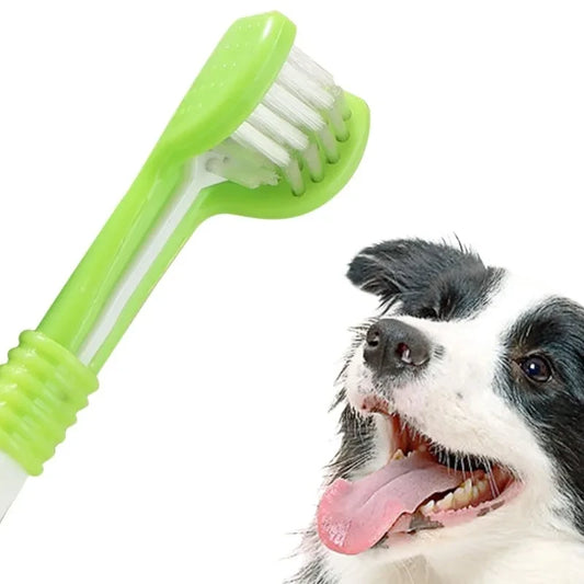 3-Sided Pet Toothbrush for effortless cleaning